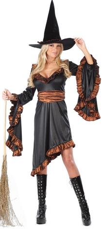 Ruffle Witch Plus Size Adult Costume - Click Image to Close