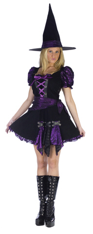 Witch Purple Punk Adult Costume