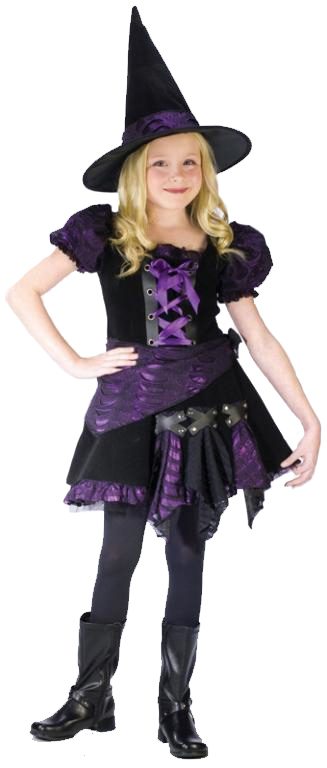 Witch Purple Punk Child Costume - Click Image to Close