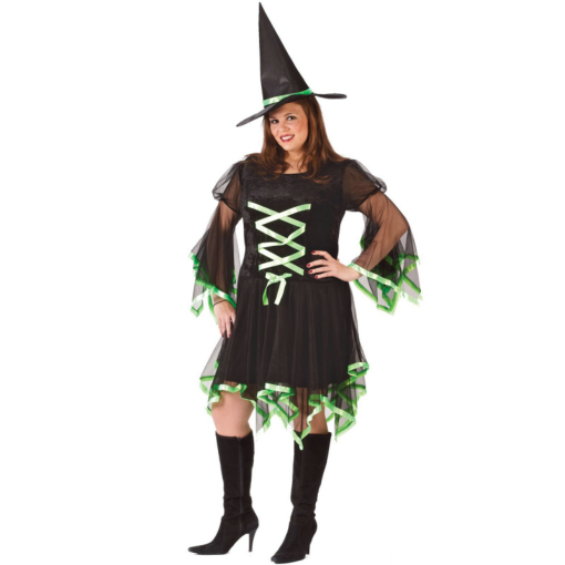 Ribbon Witch Plus Adult Costume - Click Image to Close