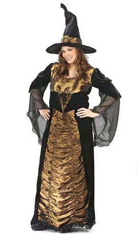 Miss Coffin Witch Adult Plus Costume - Click Image to Close