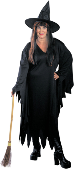 Black Mystic Witch Adult Plus Costume - Click Image to Close