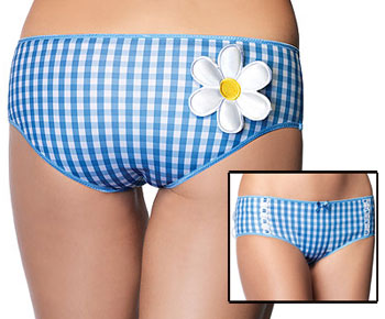 Gingham Print Hot Pants - Click Image to Close