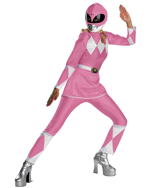 Womens Pink Deluxe Power Ranger Costume XL - Click Image to Close