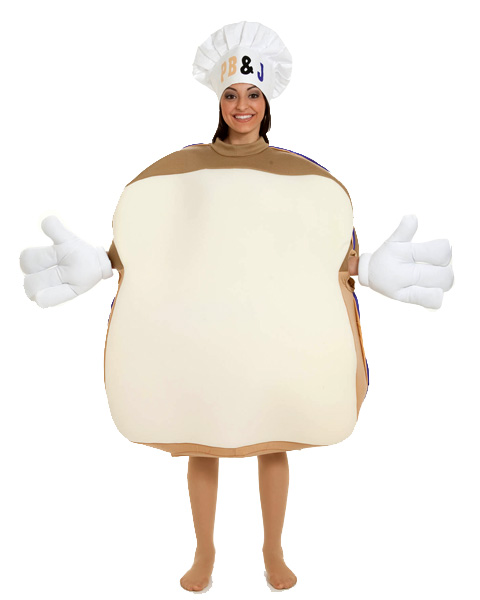 Peanut Butter and Jelly Sandwich Unisex Adult Costume