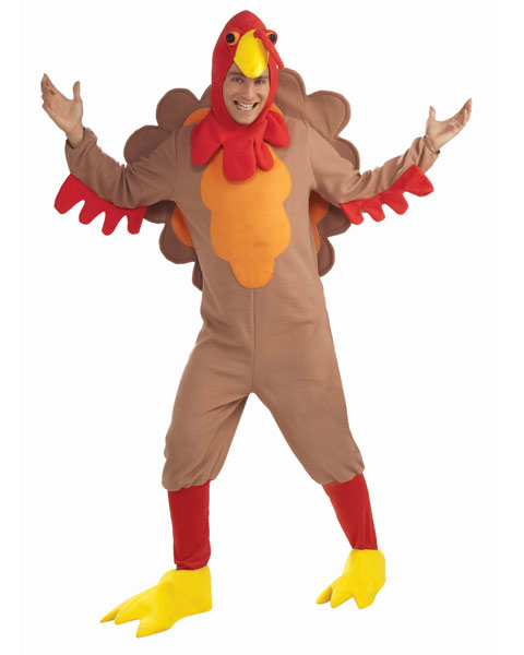 Fleece Turkey Adult Unisex Costume - Click Image to Close