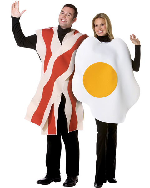 Bacon & Eggs Adult Couples Costume - Click Image to Close