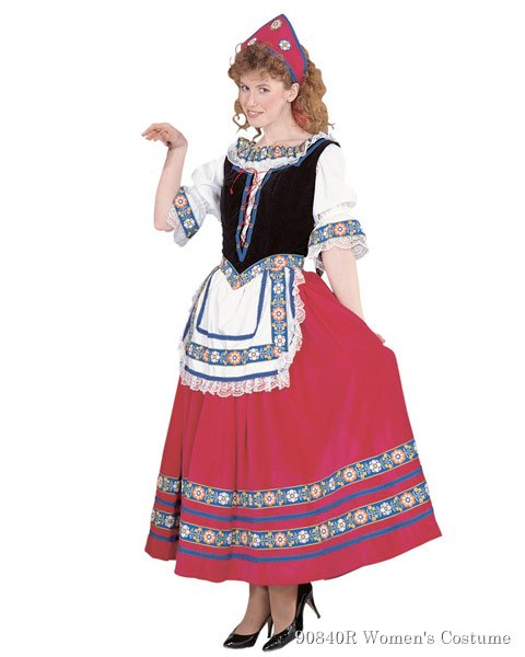 Peasant Girl Womens Costume - Click Image to Close