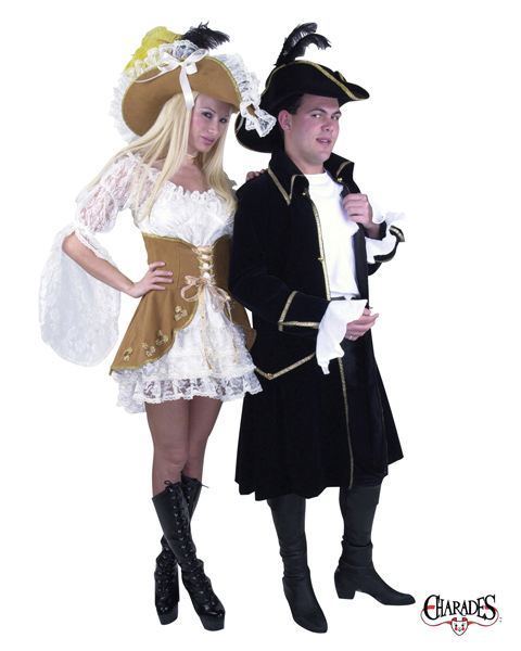 Adult Suede and Lace Pirate Costume - Click Image to Close