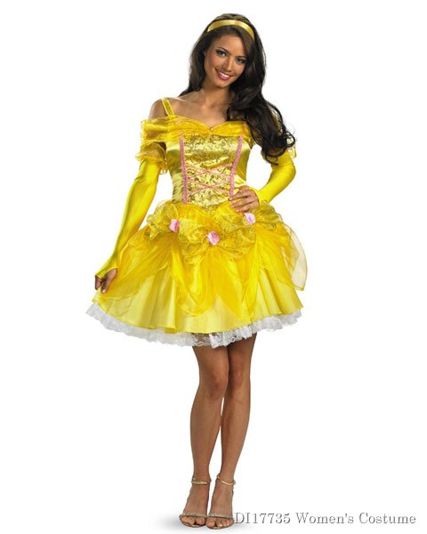 Sassy Disney Belle Womens Costume - Click Image to Close