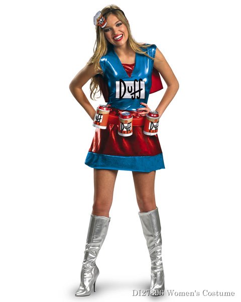 Deluxe The Simpsons Duffwoman Womens Costume - Click Image to Close