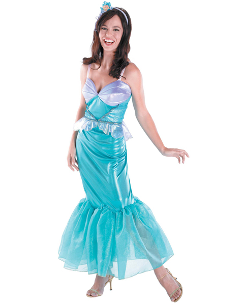 Womens Disney Deluxe Ariel Costume - Click Image to Close