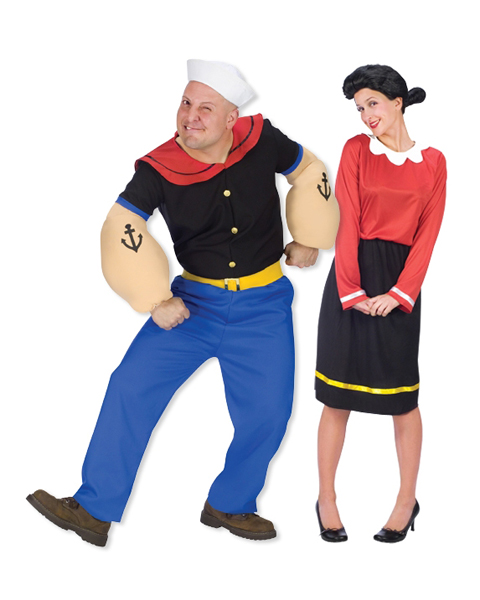 Olive Oyl Adult Couples Costume - Click Image to Close