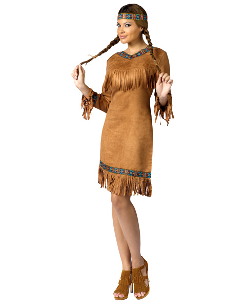 Native American Fringed Womens Costume - Click Image to Close