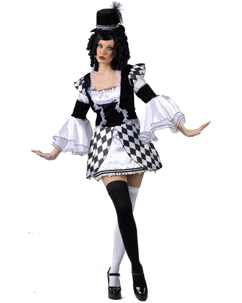 Womens Harlow Quinn Clown Costume