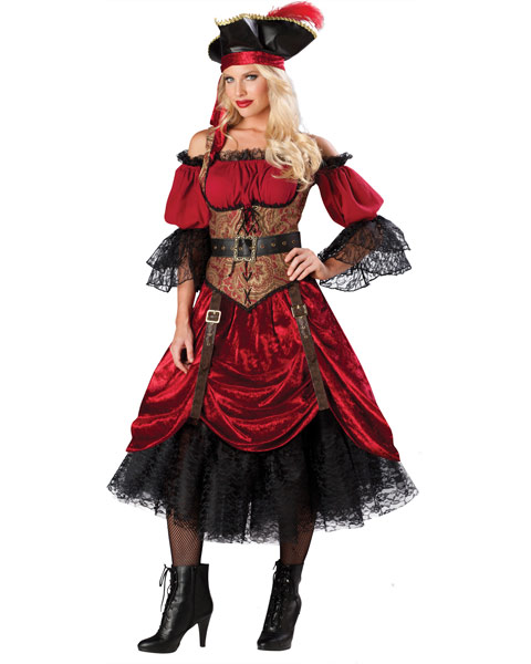 Swash Bucklin Scarlet Womens Costume - Click Image to Close