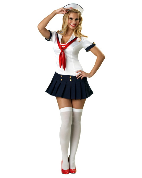 Flirty Hey Sailor Womens Costume - Click Image to Close