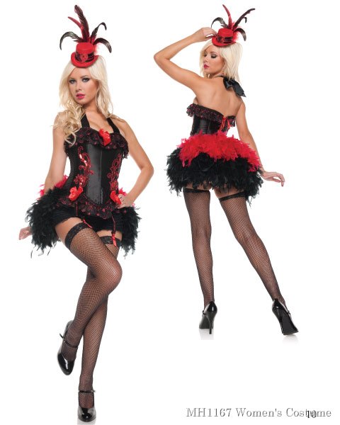 Deluxe Sexy Moulin Rouge Womens Costume