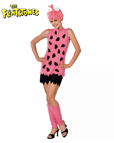 Flintstones Pebbles Adult Couple Costume - Click Image to Close