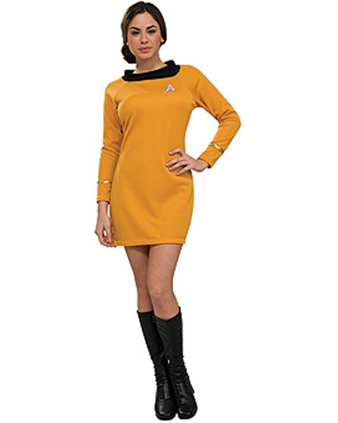 Star Trek Classic Adult Gold Dress - Click Image to Close