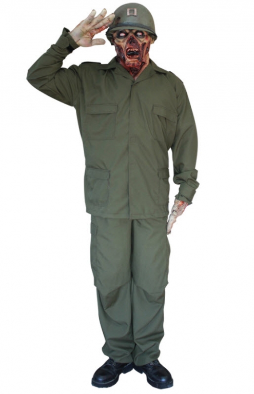 Zombie Soldier Costume - Click Image to Close