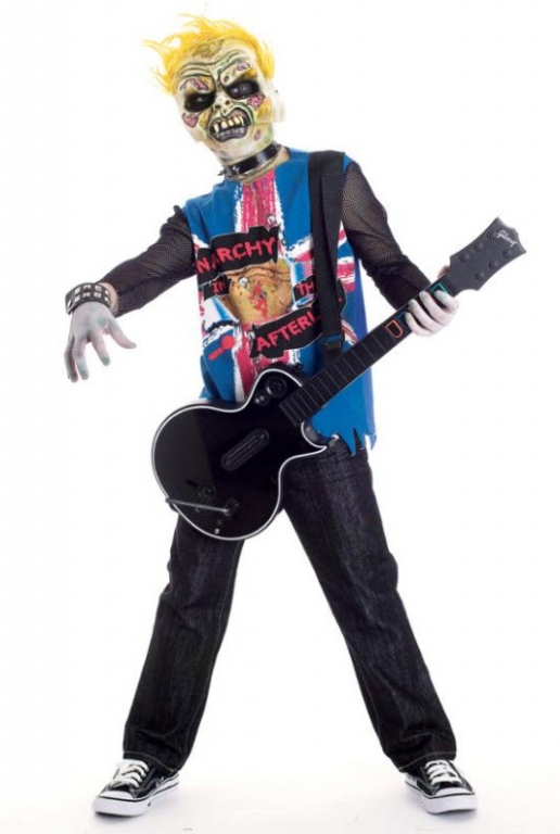 Zombie Icons Punk Rawk Child Costume 10-12 - Click Image to Close