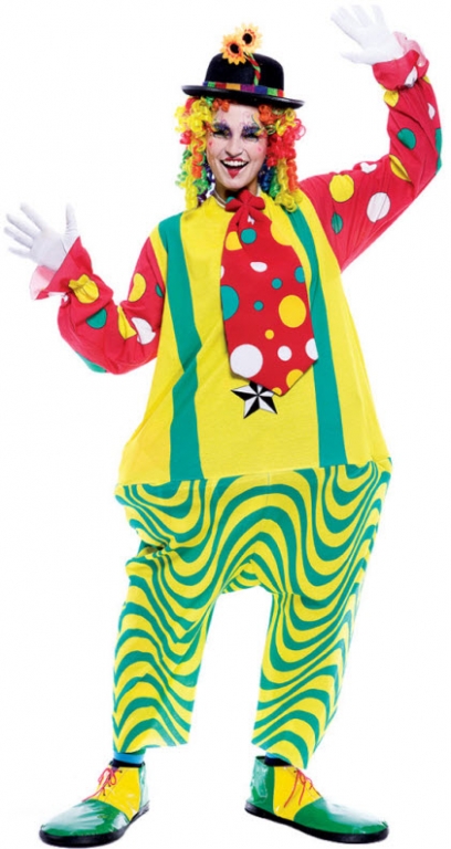 Clown Unisex Adult Costume.