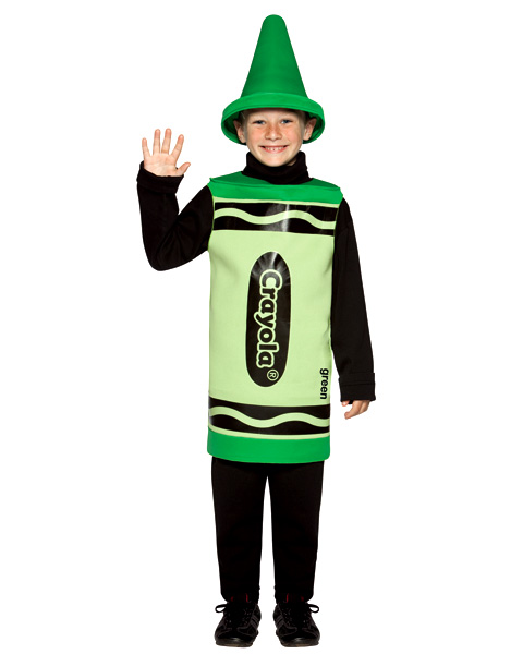Kids Green Crayola Crayon Costume - In Stock : About Costume Shop