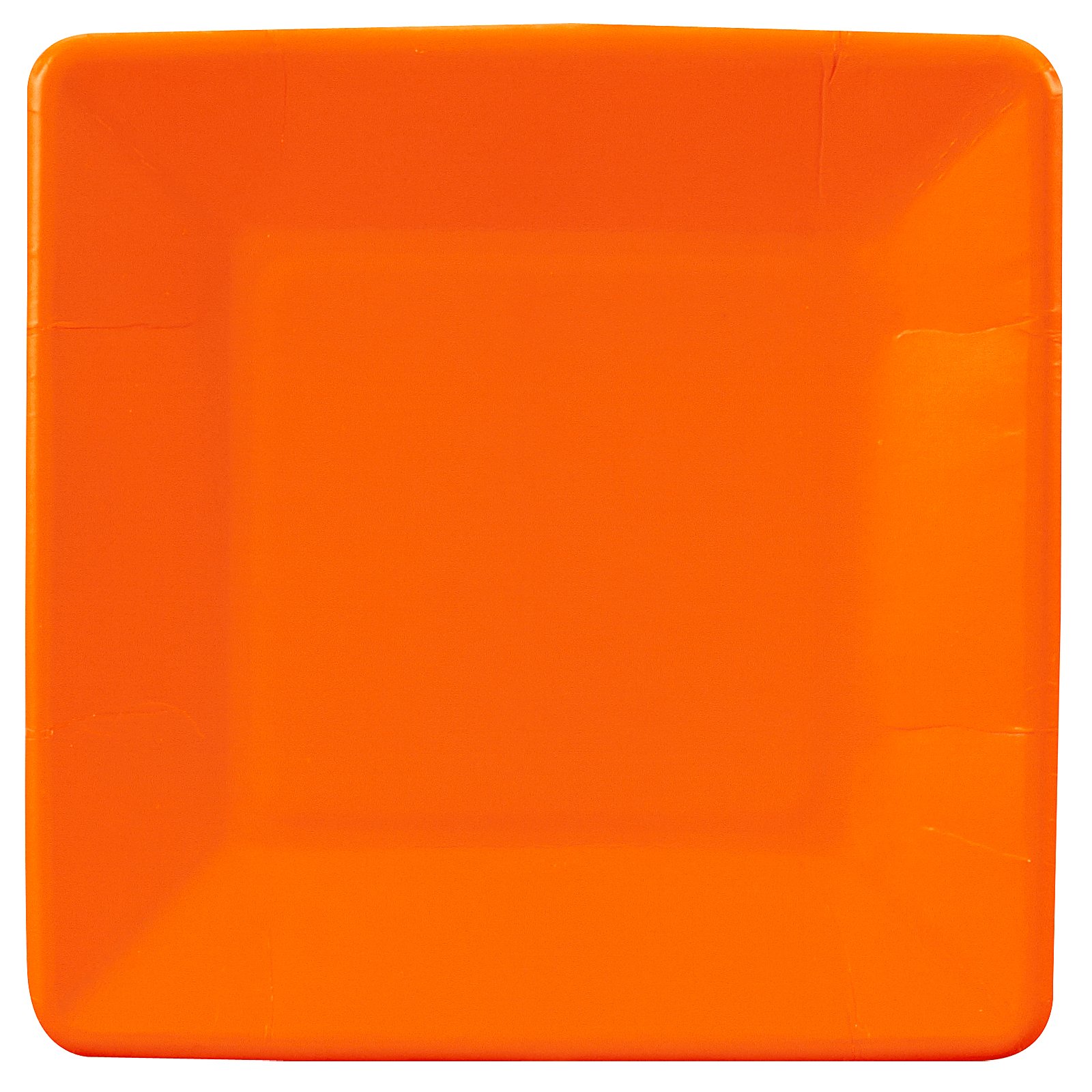 Sunkissed Orange (Orange) Square Dessert Plates (18 count) .