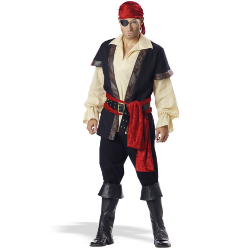 Captain Black Heart Pirate Adult Costume - In Stock : About Costume Shop