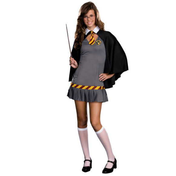 The Charm School Dropout adult costume includes a sexy white microfiber hal...