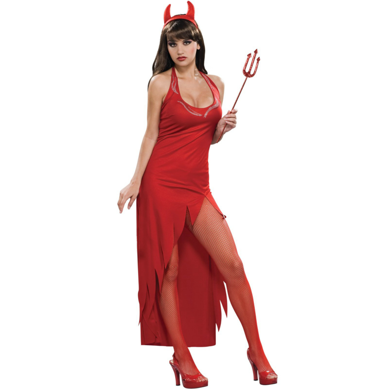The Rhinestone Devil costume includes a very sexy and slinky, asymmetrical ...
